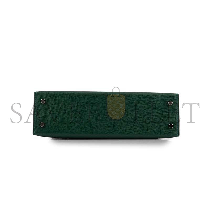 H**me5 mini kelly ii epsom vert foncÉ palladium hardware (19*12*5.5cm)